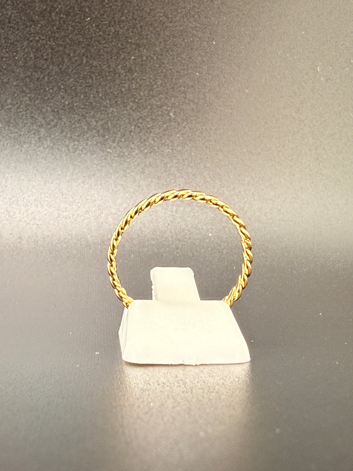 14K Gold Bonded Sterling Silver Twist Wire Band Ring - 8