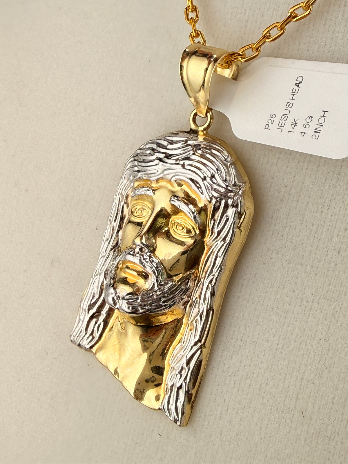 10K Gold Jesus Pendant (1.2g) – Solid Gold Religious Pendant | Wholesale Price by Jewelry Connect detail view