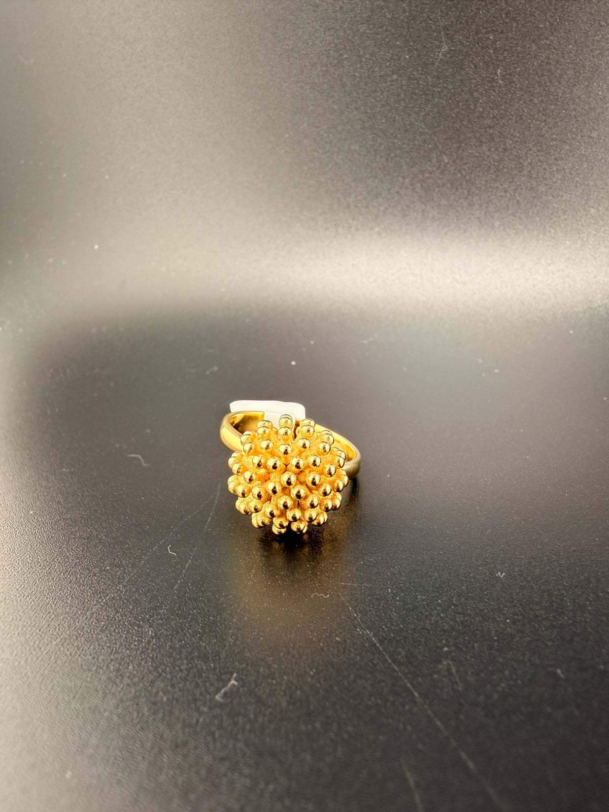 14K Gold Bonded Sterling Silver Ball Ring – 12.3mm, 9.5 Grams - 8.5 detail view
