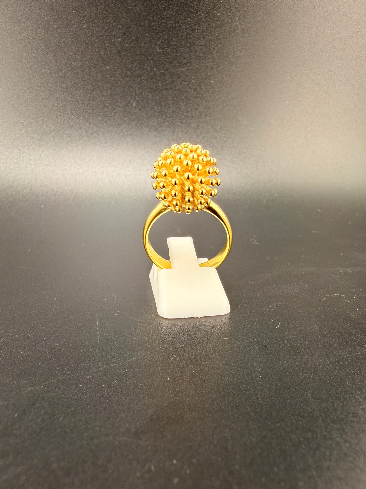 14K Gold Bonded Sterling Silver Ball Ring – 12.3mm, 9.5 Grams - 8.5