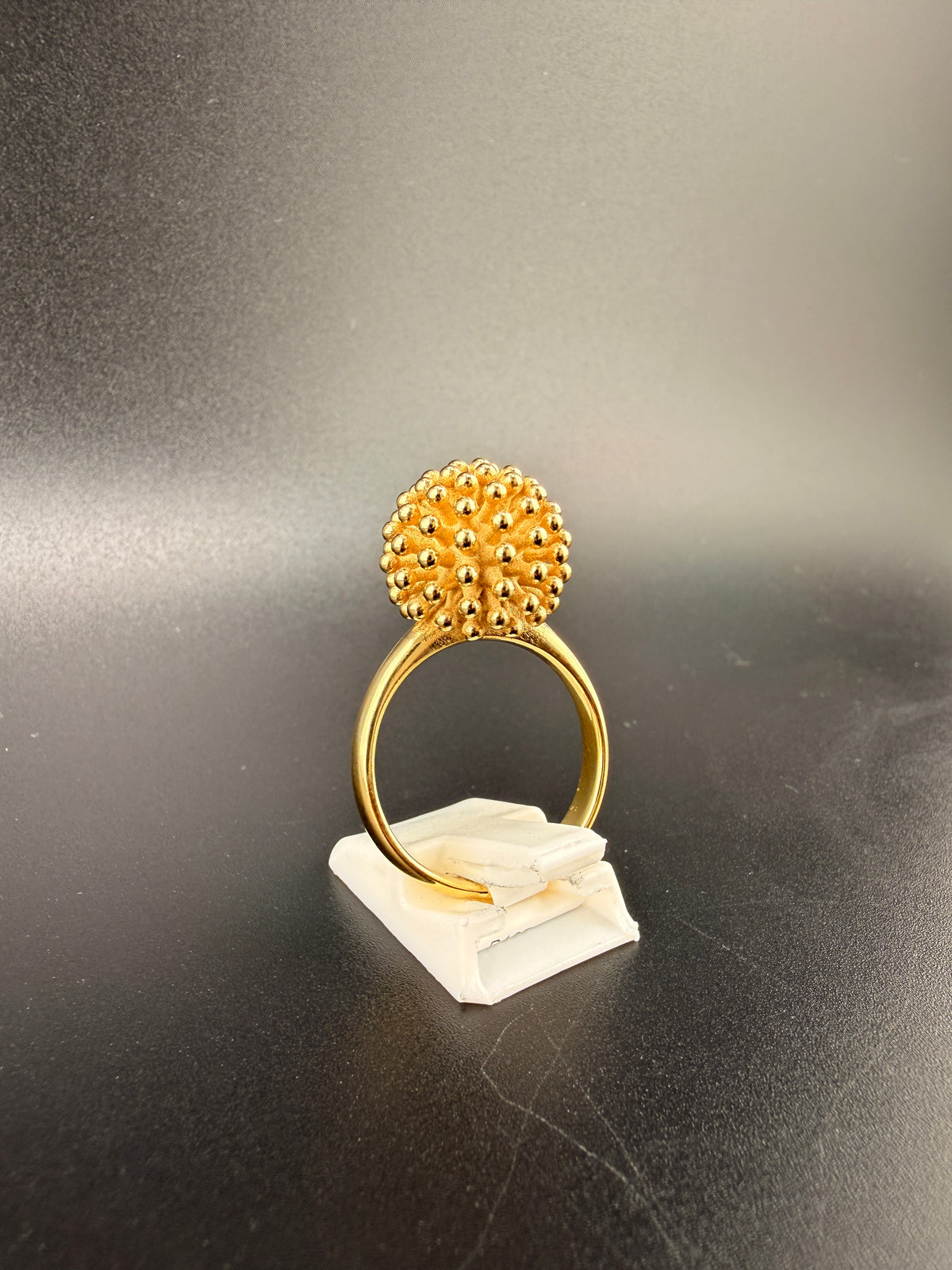 14K Gold Bonded Sterling Silver Ball Ring – 12.3mm, 9.5 Grams - 8.5