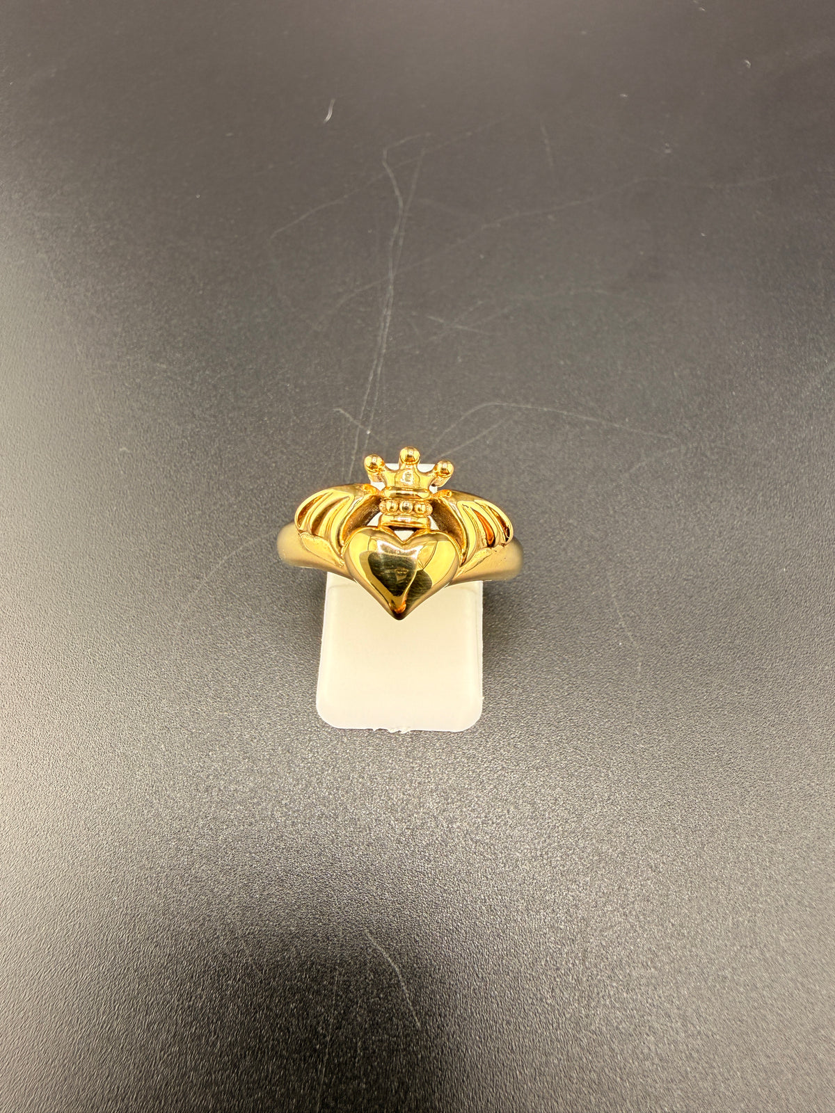 Gold Plated 925 Sterling Silver Claddagh Ring – Size 7, 7.15 Grams - 7