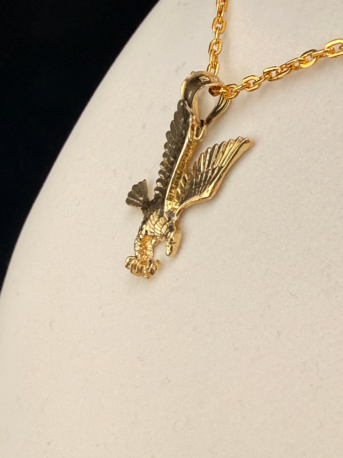 14k Gold Eagle pendant alternate product view
