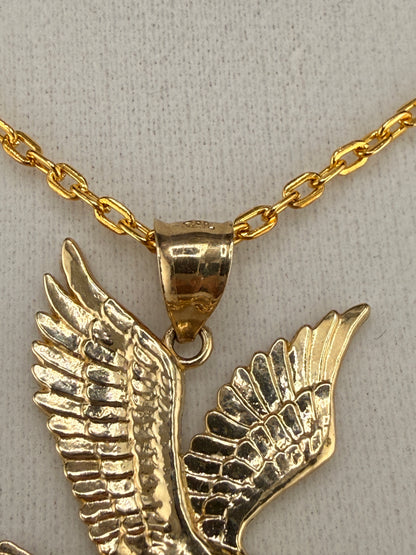 14k Gold Eagle pendant