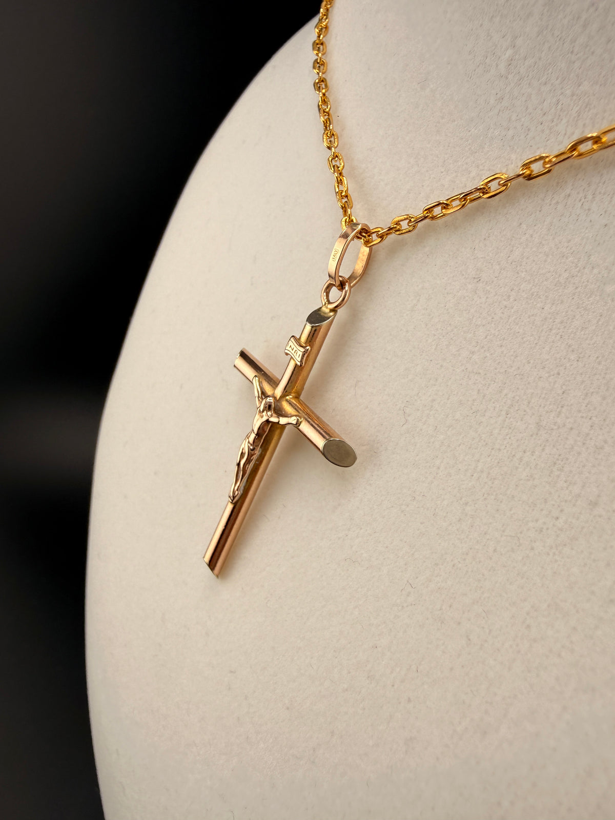 14K Gold Jesus on Cross Pendant alternate product view