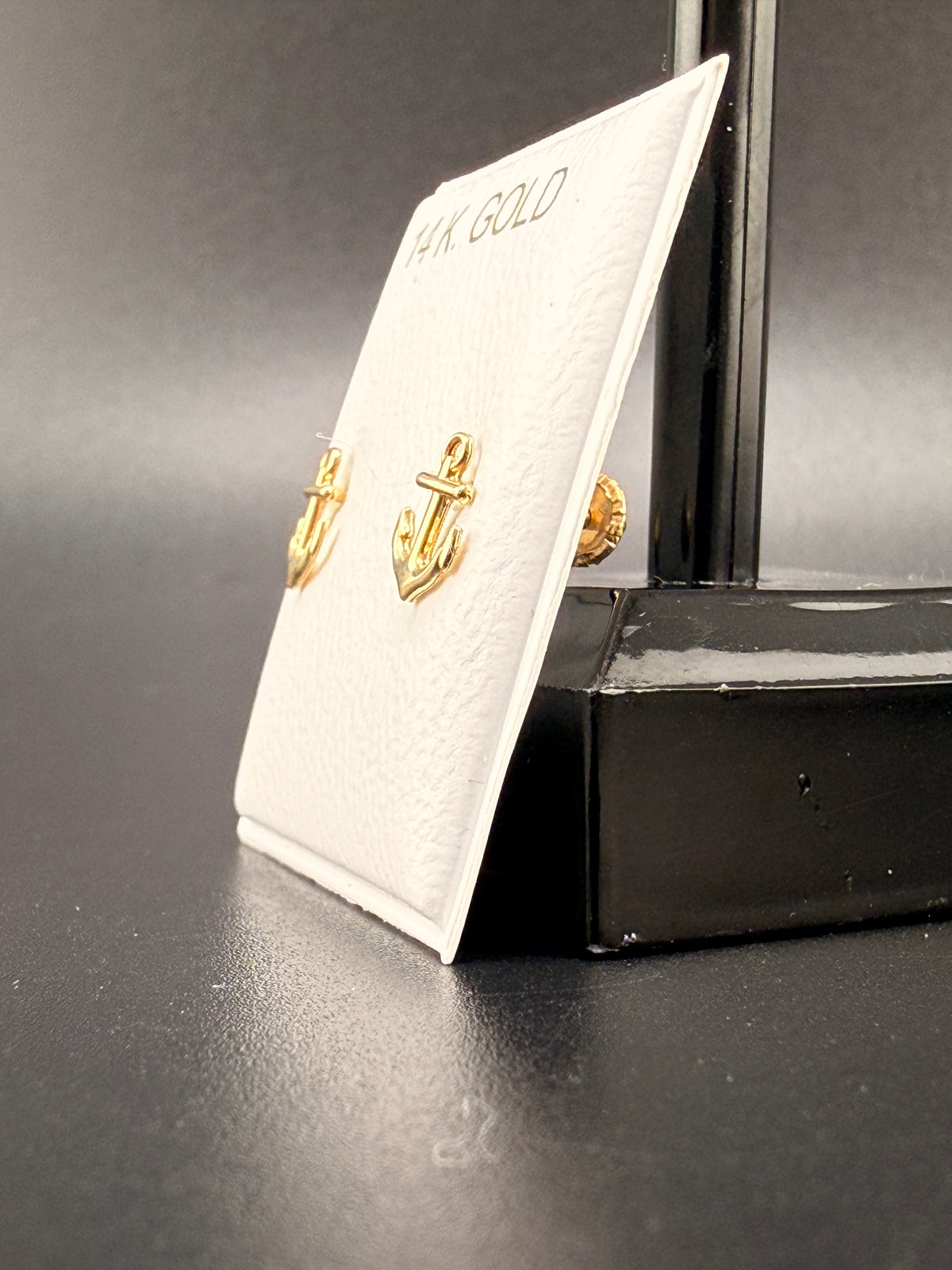 14K Solid Gold Anchor Earrings – Nautical Anchor Stud Earrings | Luxury Gold Jewelry by Jewelry Connect