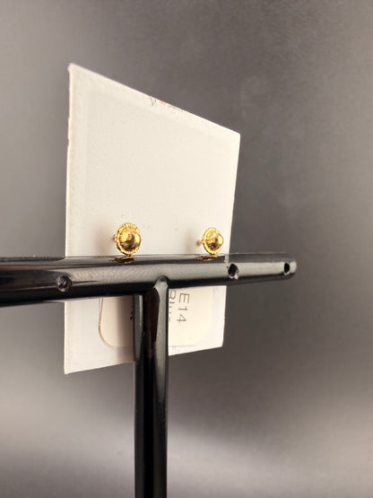 14K Gold Baby Blue Heart Earrings – Real Gold Heart Studs | Jewelry Connect Wholesale Price
