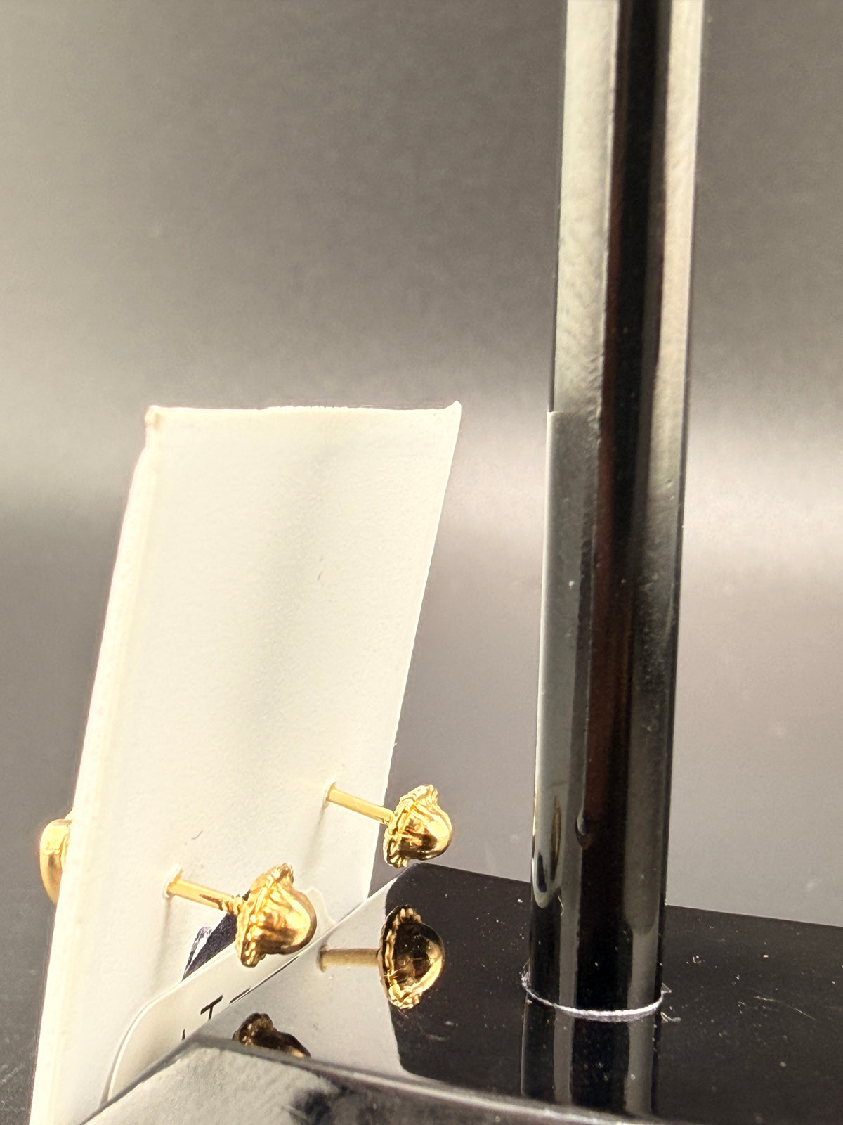 14K Gold Diamond Heart Earrings – Real Gold  Earrings | Wholesale Price Jewelry detail view