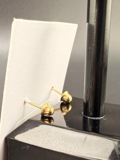 14K Solid Gold 5MM Ball Stud Earrings