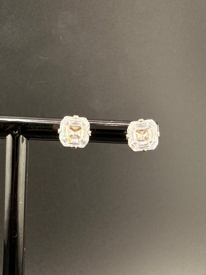 925 Sterling Silver 1 CT CZ Diamond Stud Earrings