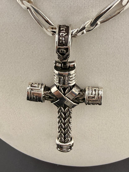 925 Sterling Silver Braided Cross Pendant — 3.5" | 32g925 Sterling Silver Braided Cross Pendant — 3.5" | 32g
