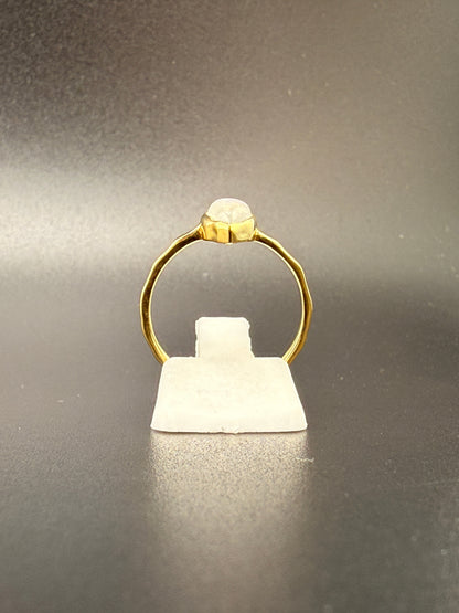 14K Gold Bonded Sterling Silver Opal Teardrop Ring - 7