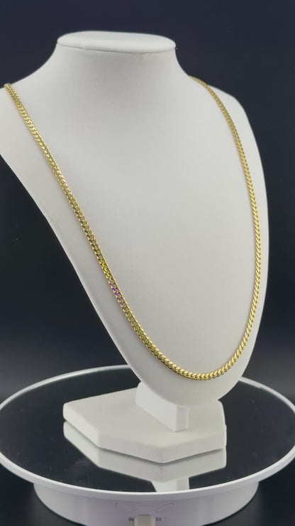10K Solid Gold Cuban Link Chain Necklace – 4mm / 24 in